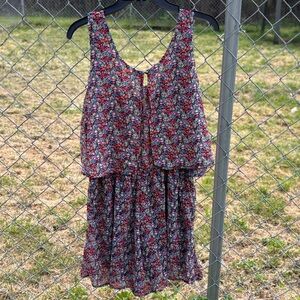 Xhilaration Floral Sleeveless Romper in Multicolor